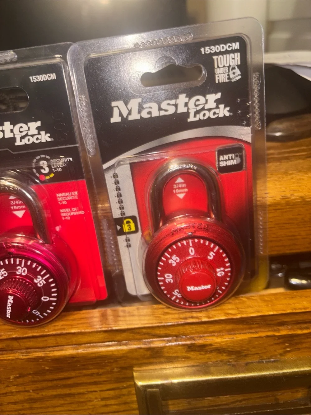 Masters Red Master Lock Combination Padlocks (3-Pack)
